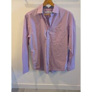 Tommy Bahama Newport Collection  Pink White Blue Checkered Shirt Men's Medium